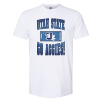 Utah State Retro Bull Go Aggies Unisex T-Shirt white